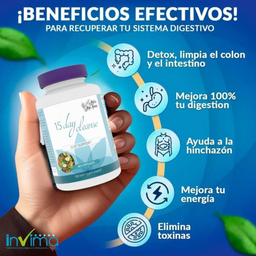 15 Day Cleanse - Détox Limpieza Estomacal Completa en 15 días