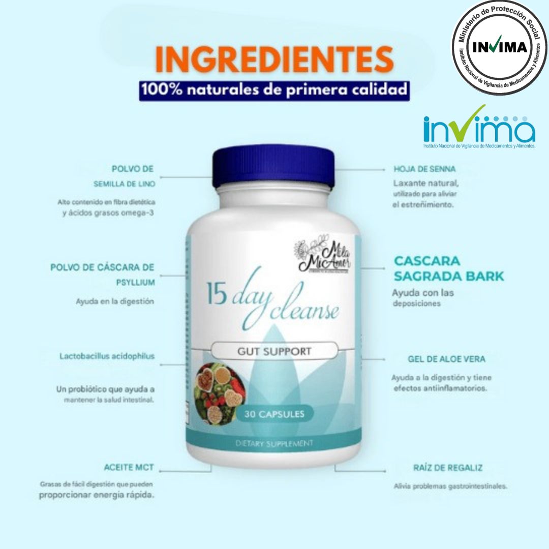 15 Day Cleanse - Détox Limpieza Estomacal Completa en 15 días