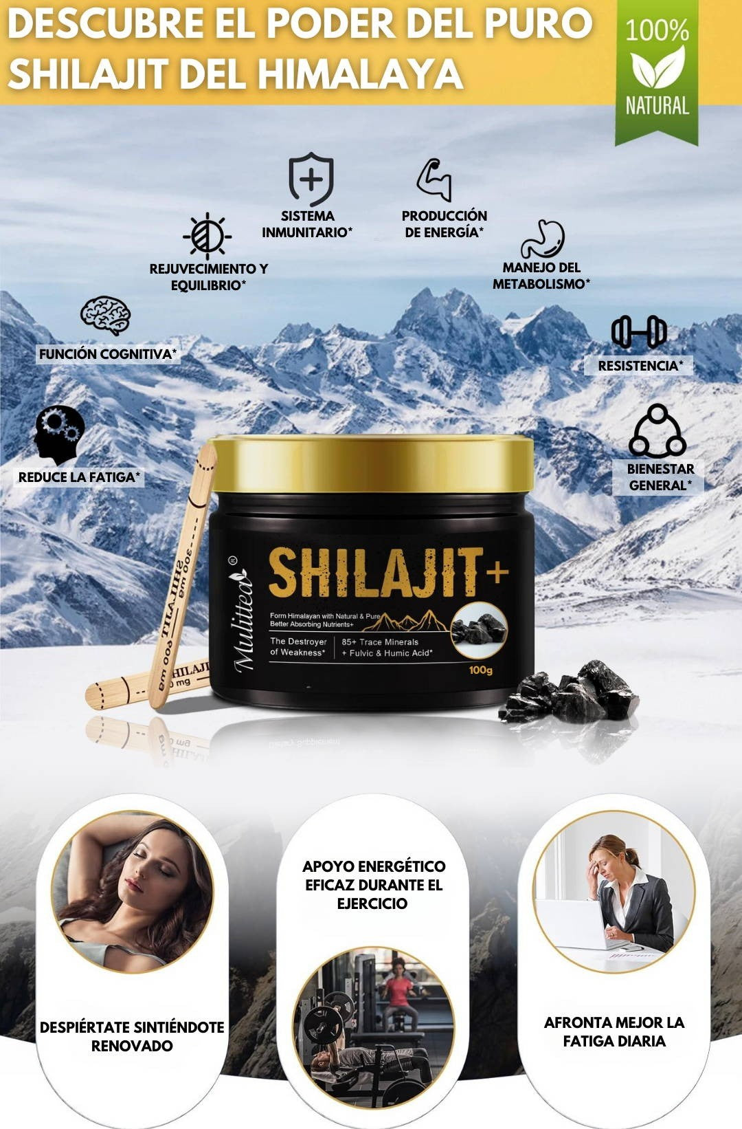 Shilajit Forte - Energía y Vitalidad Natural en Cada Dosis